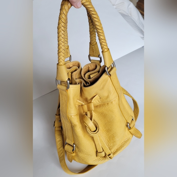 The Sak Yellow Shoulder Bag with Casual Slouchy Style - Picture 4 of 11